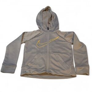 Nike Kids Gray and Yellow Hoodie